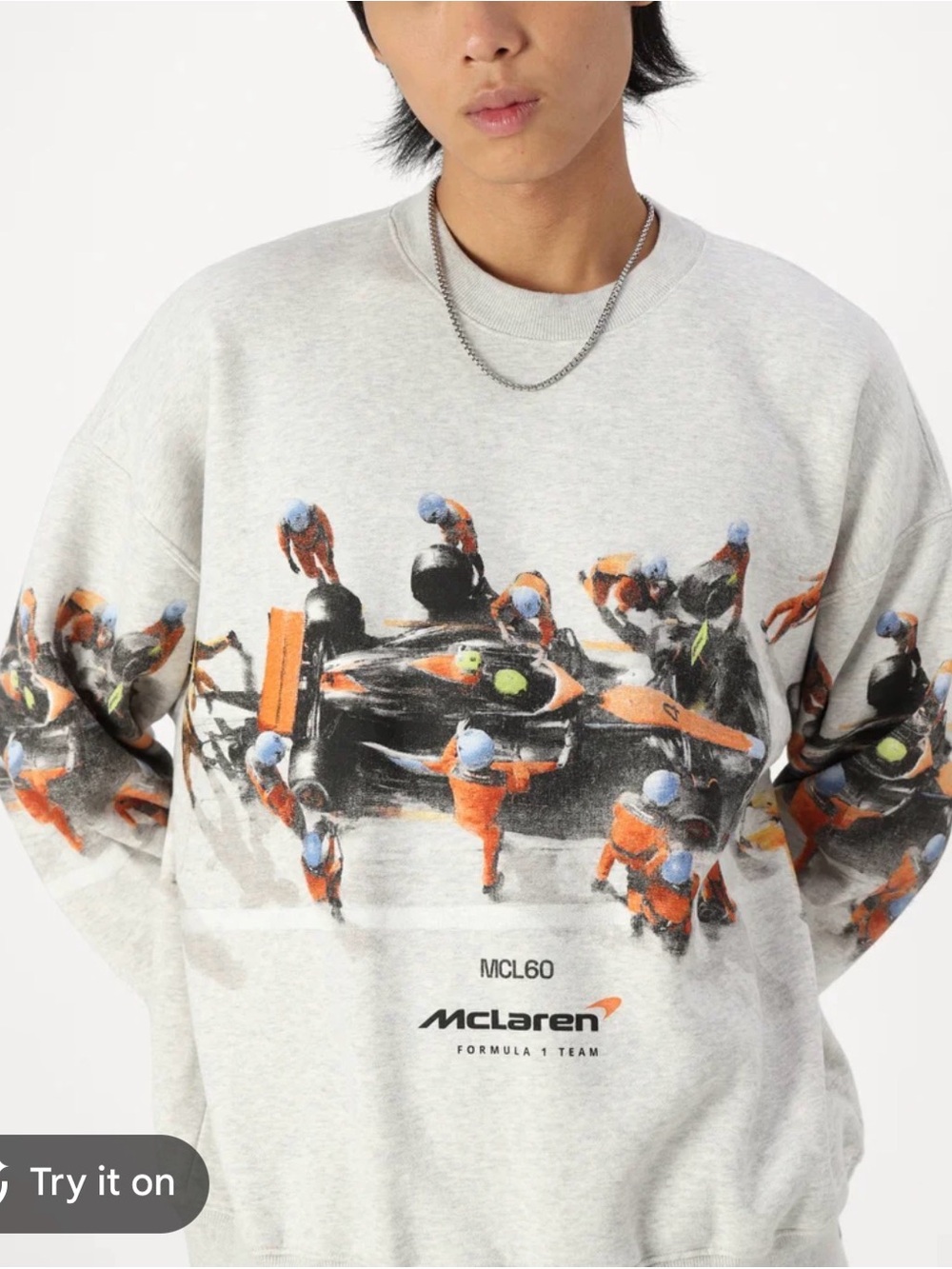 NWOT Abercrombie Formula 1 MCL60 McLaren Graphic Crewneck Sweatshirt
